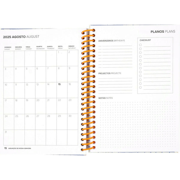 Agenda Espiral A5 2025 Semanal Girly Note!