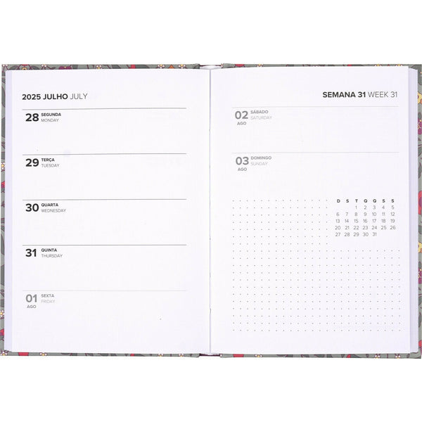 Agenda A62025 Semanal Cdura Botanic Note