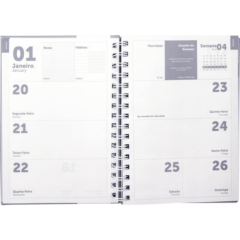 Agenda A5 2025 Semanal Your Colour Rockstar Note!