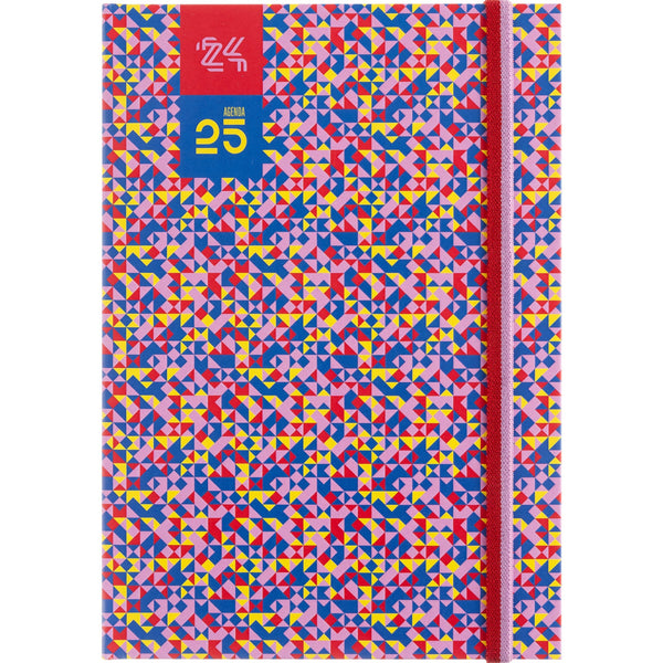 Agenda A5 2025 Capa dura 16 Meses Geometric Note!