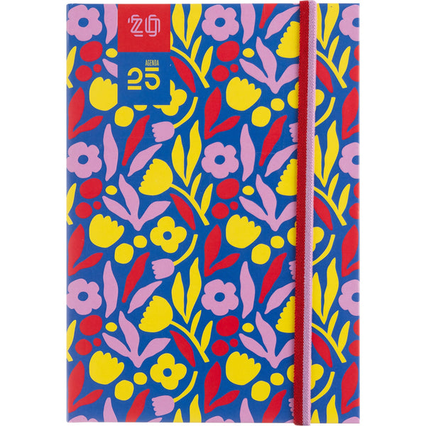 Agenda A5 2025 Capa Dura Sem Flowers Note!