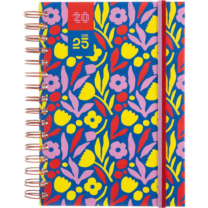 Agenda A5 2025 Capa Dura Sem Flowers Note!