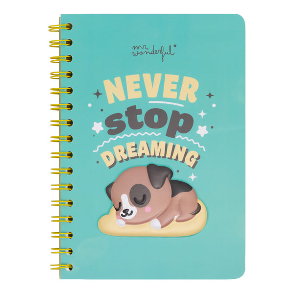 Caderno A5 3D - Never Stop Dreaming