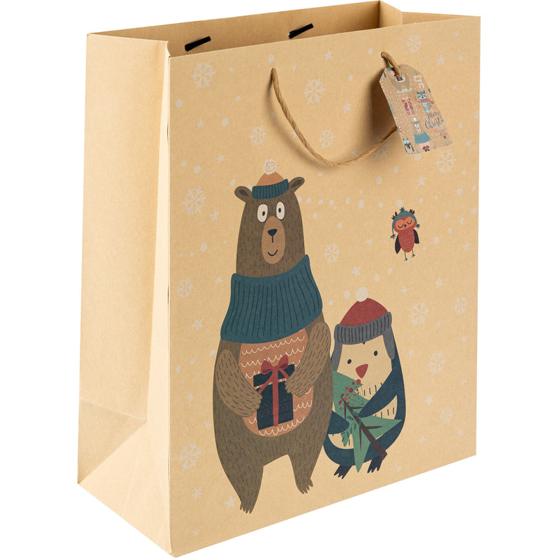 Saco Natal M Animals Kraft Note!