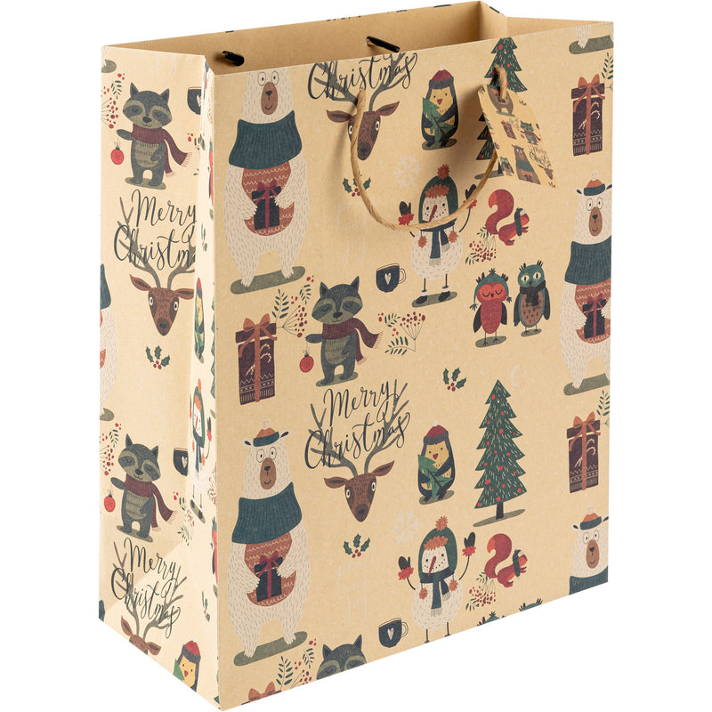 Saco Natal M Animals Kraft Note!