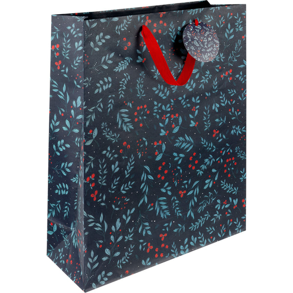 Saco Natal L Floral Holly Note!