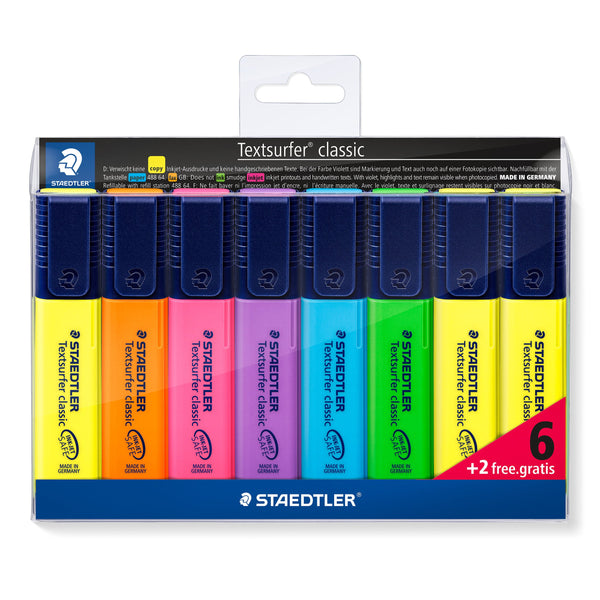 Marcador Fluor Textsurfer Classic 6+2Unidades Staedtler