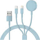 Cabo De Carregamento 3 Em 1 Aqua Sky