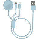 Cabo De Carregamento 3 Em 1 Aqua Sky