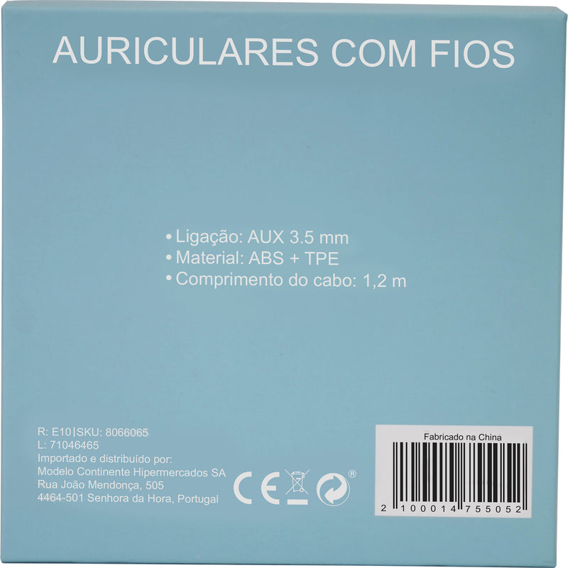 Auriculares Com Fios Aqua Sky