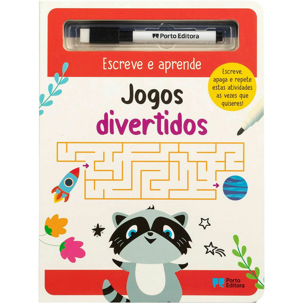 Escreve A Aprende - Jogos Divertidos - Inclui Caneta Escreve A Apaga