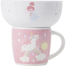 Caneca + Taça Unicórnio Rosa