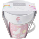Caneca + Taça Unicórnio Rosa