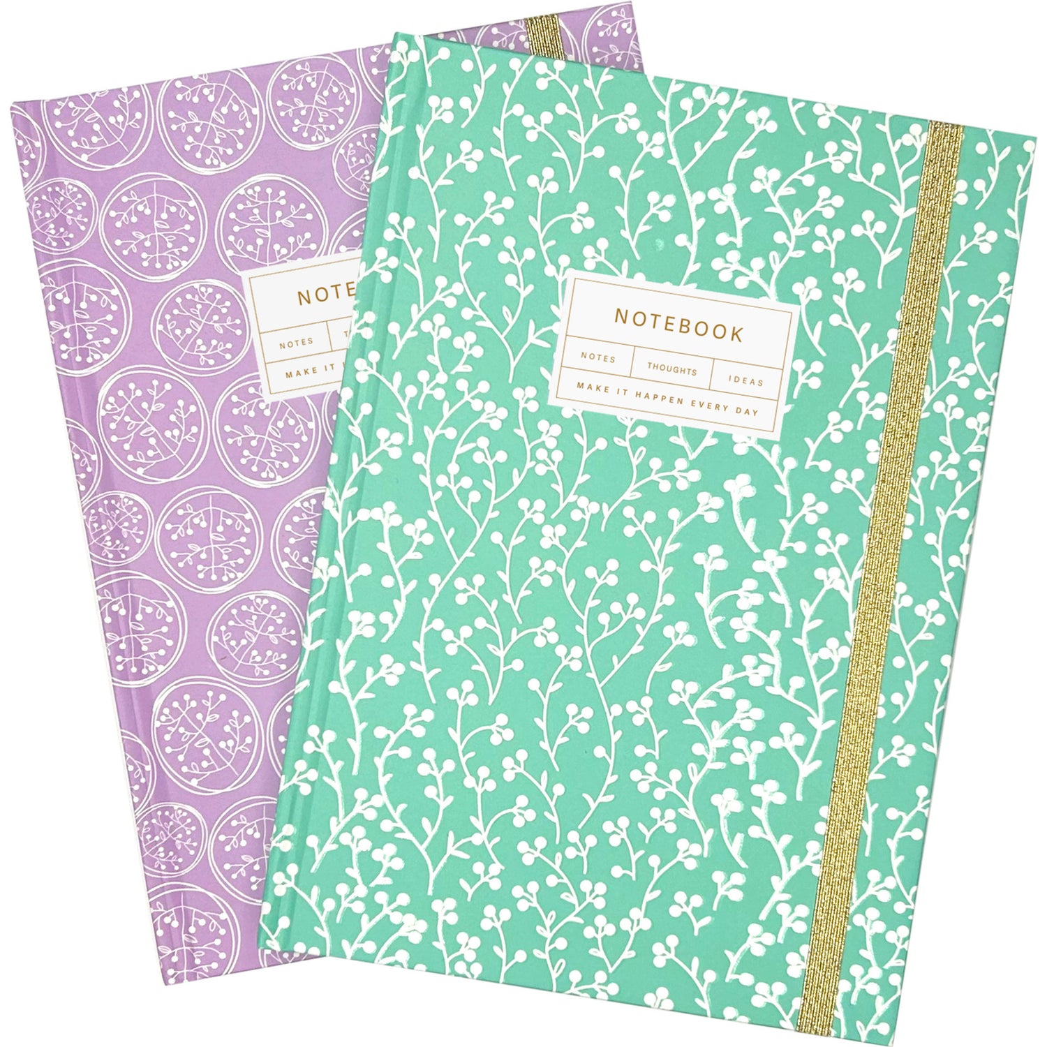 Caderno Espiral A5 Capa Dura Liso 96F com Elástico Bloom