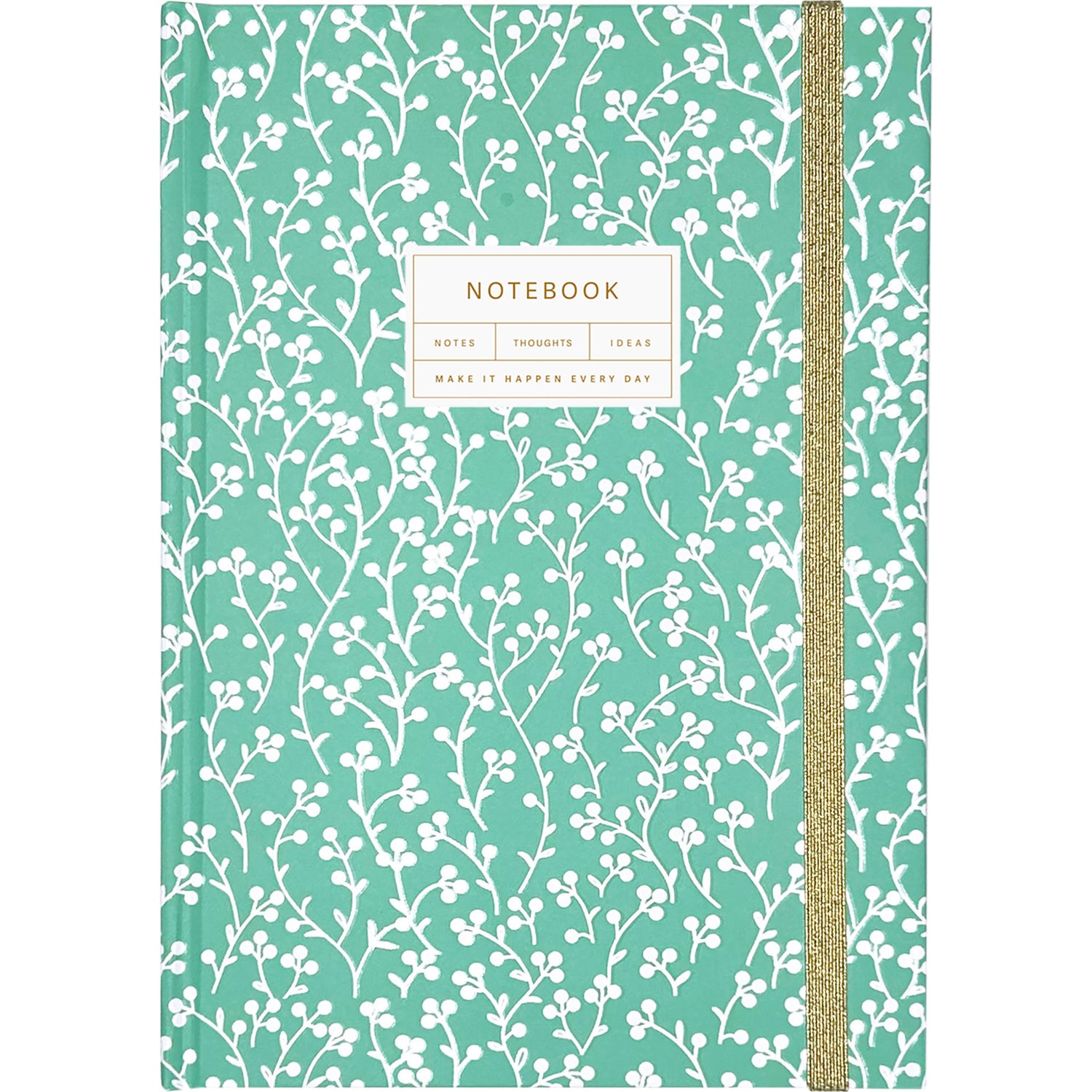 Caderno Espiral A5 Capa Dura Liso 96F com Elástico Bloom