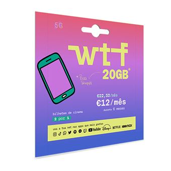 Cartão NOS WTF 20GB 2024