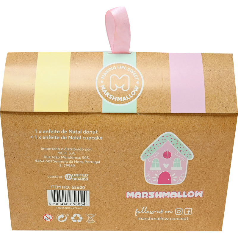 Conjunto 2 Ornamentos Cupcake E Donut