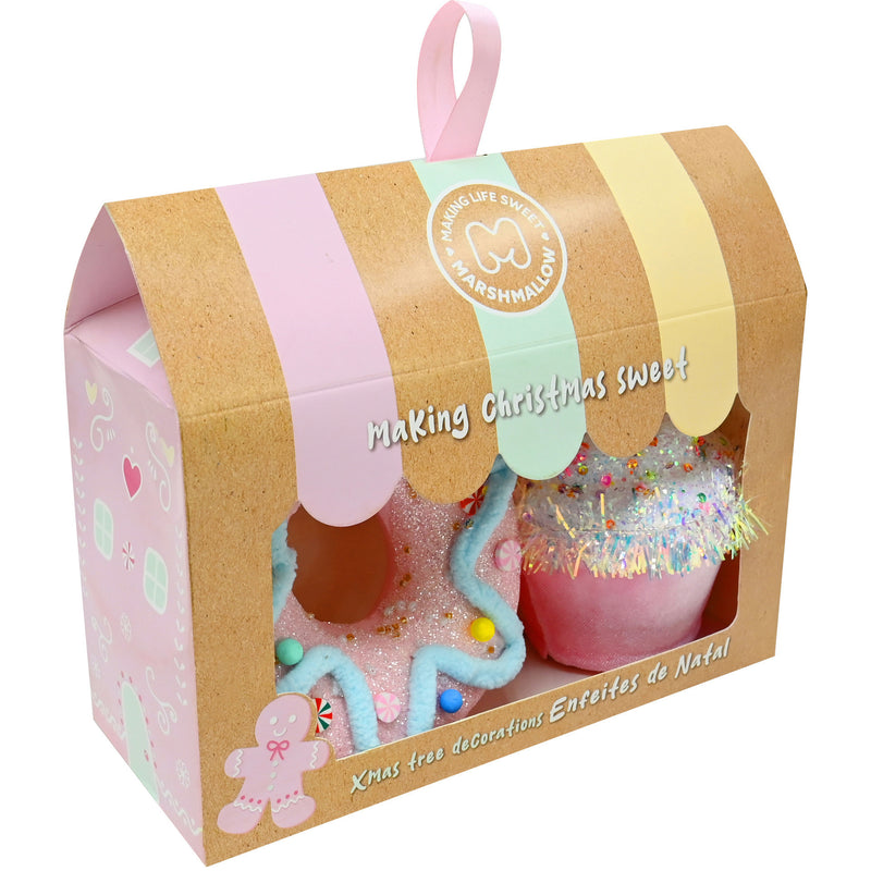 Conjunto 2 Ornamentos Cupcake E Donut