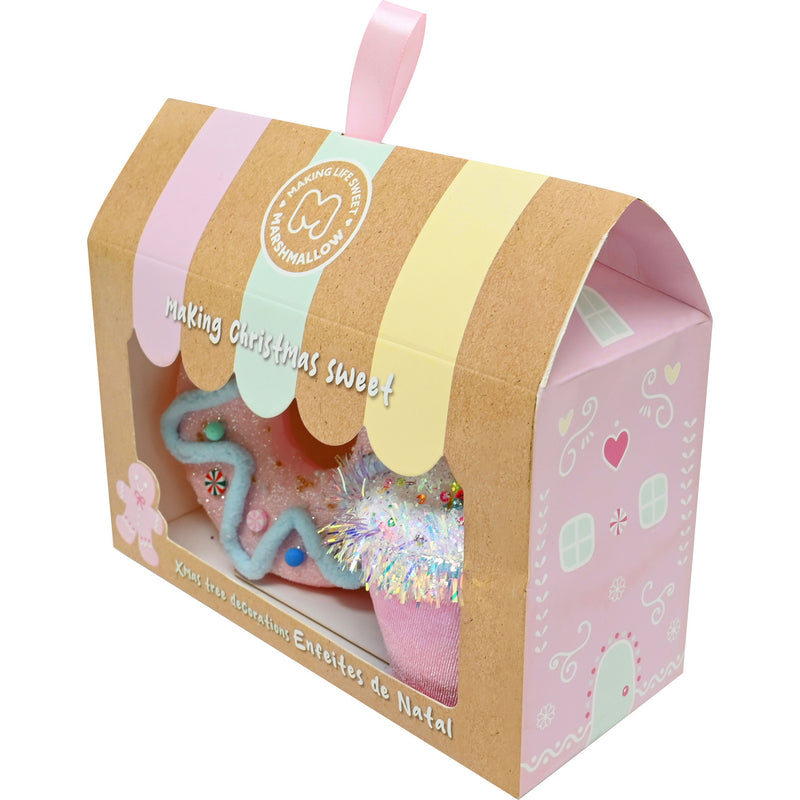 Conjunto 2 Ornamentos Cupcake E Donut