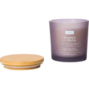 Vela Copo Lilás Tampa Madeira 2 Pavios