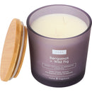 Vela Copo Lilás Tampa Madeira 2 Pavios