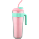 Caneca Happiness 900Ml Rosa e Verde