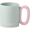 Caneca Verde com Asa Rosa Lively