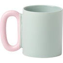 Caneca Verde com Asa Rosa Lively