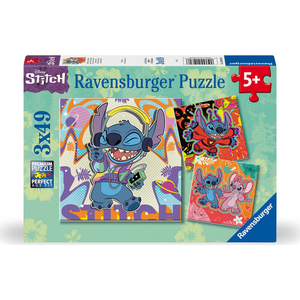 Puzzle Disney Stitch 3x49 Peças