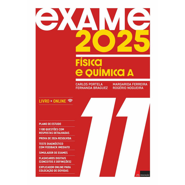 Exame 2025 Física e Química A 11.º Ano de Carlos Portela e Fernanda Braguez