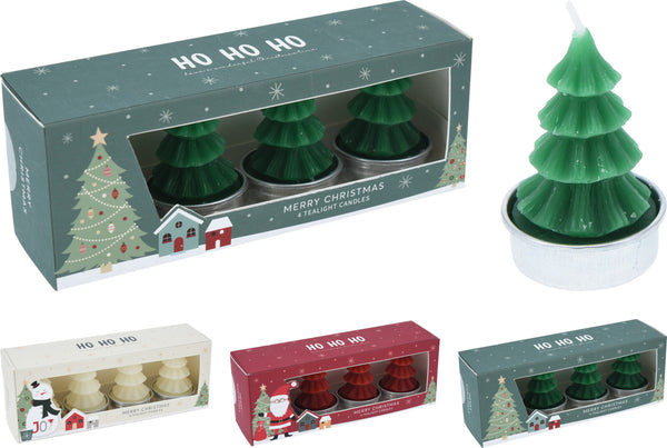 Conjunto 4 Velas Xmas Tree