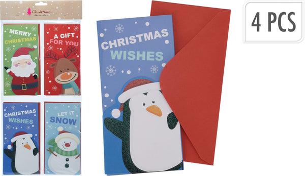 Conjunto 4 Envelopes 3D Natal