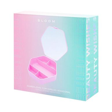 Bloom Espelho Guarda Joias Hexagonal