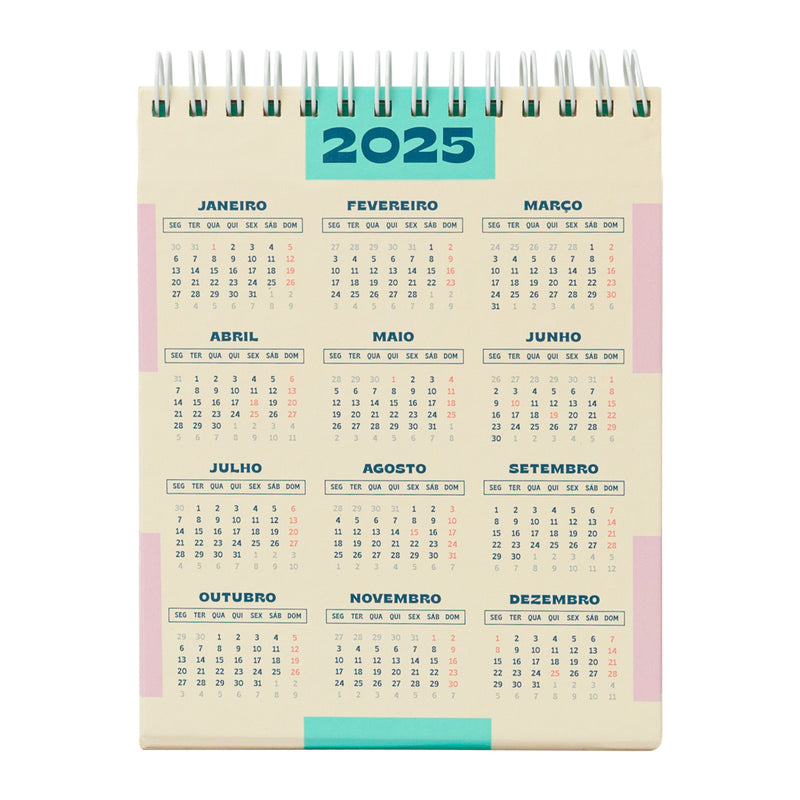 Calendário Mesa 2025 - Vamos Lá