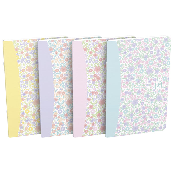 Caderno Agrafado A6 30F Pautado Floral Oxford