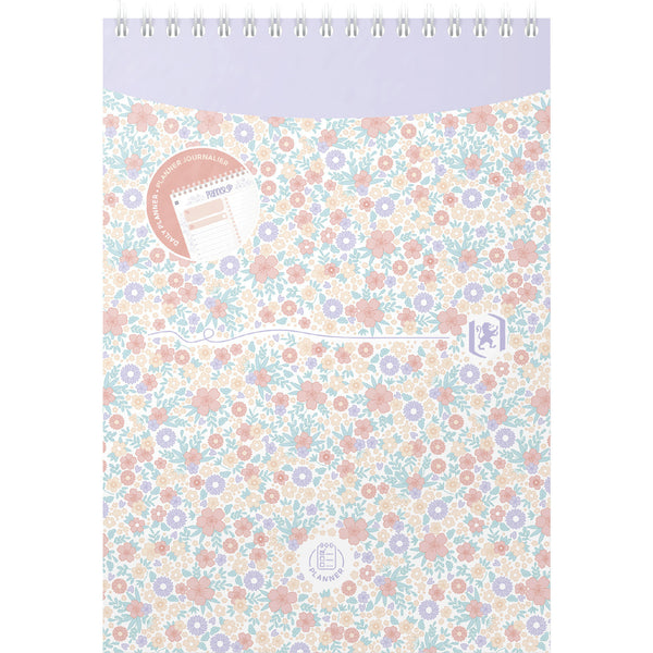 Planner Diário Espiral A5 70 Folhas Floral Oxford