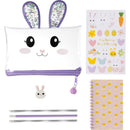 Conjunto Estojo + Lápis + Borracha + Caderno Bunny Joy