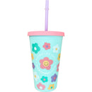 Copo Plástico Palhinha 450ml Marshmallow