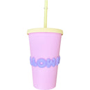 Copo Plástico Palhinha 450ml Marshmallow