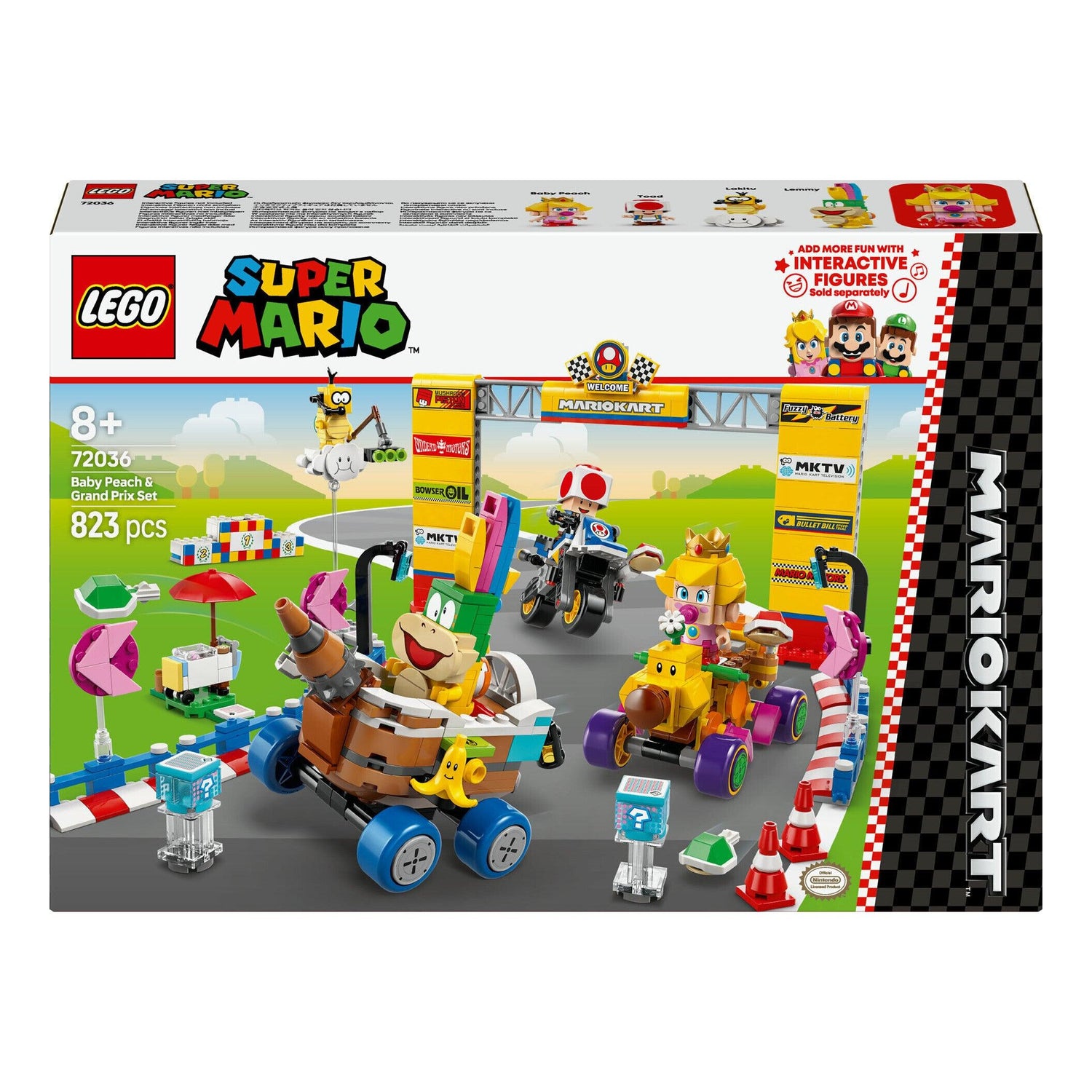LEGO Super Mario - Mario Kart - Conjunto Peach Bebé e Grande Prémio - 72036