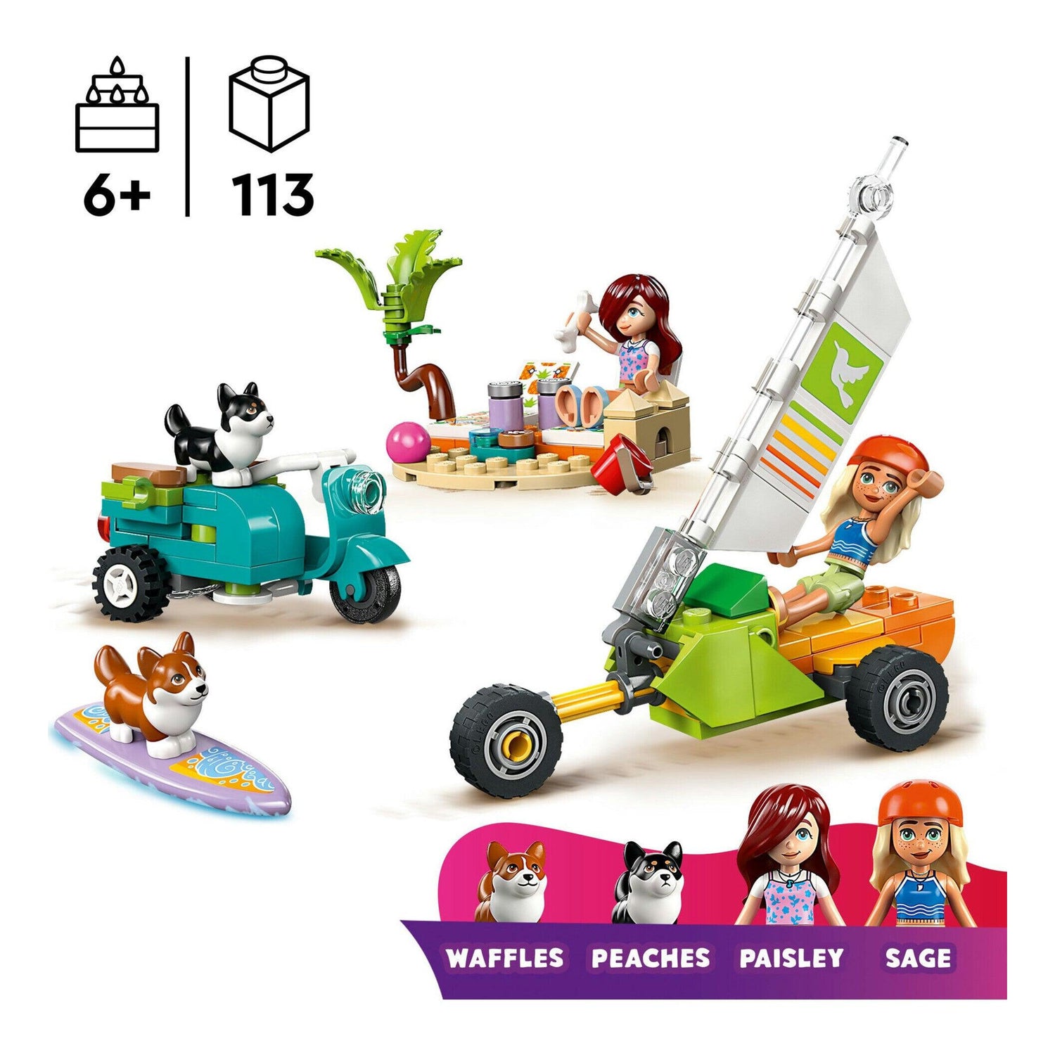 LEGO Friends - Cães Surfistas e Aventura de Vespa - 42641