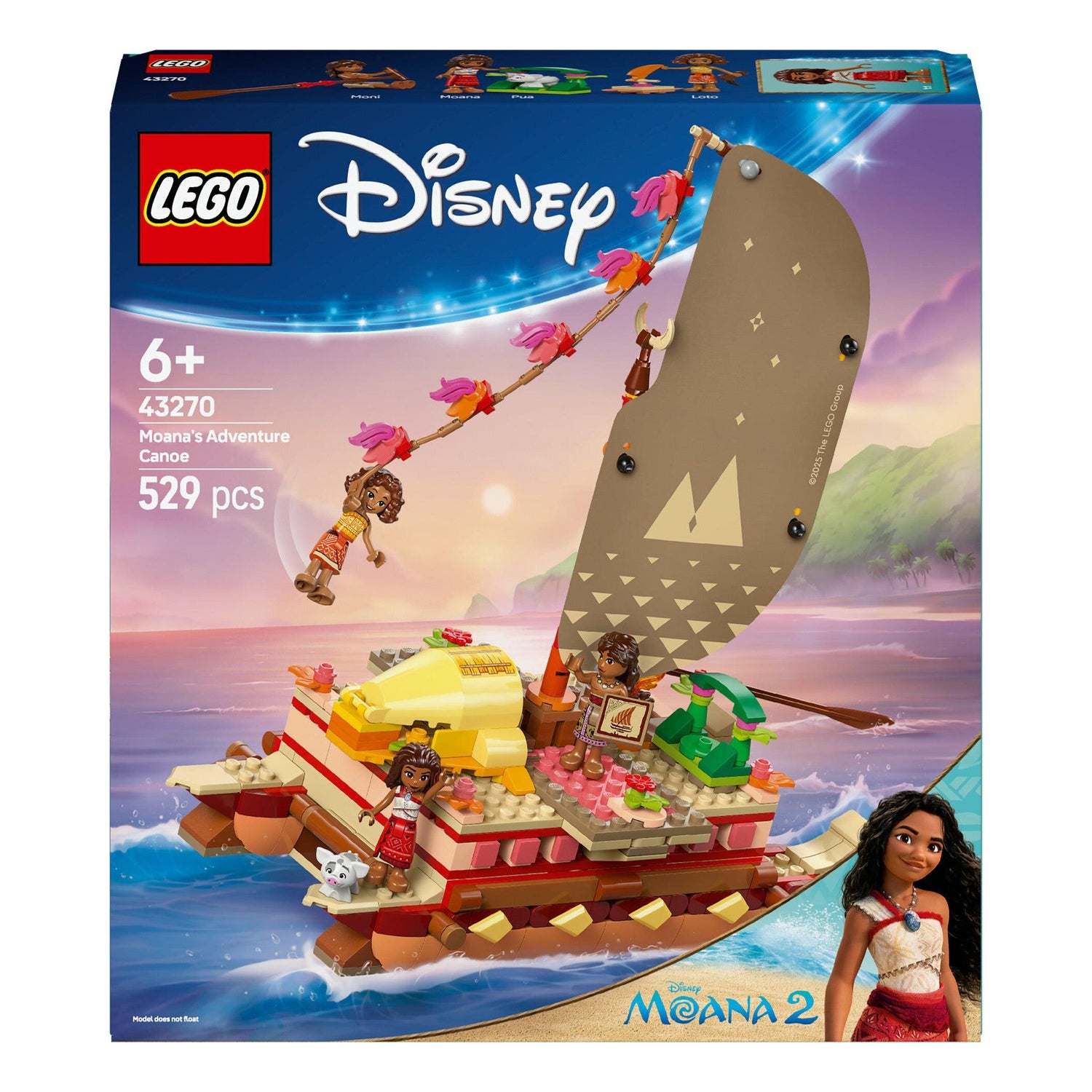 LEGO Disney - Canoa de Aventuras da Vaiana - 43270