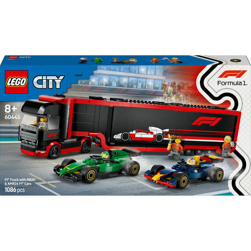 Camião De F1+ Rb20 E Amr24 Lego-City