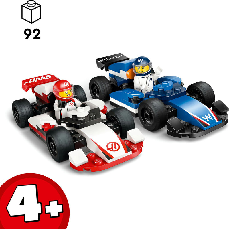 Carros de Corrida de F1 da Williams Racing e Haas Lego