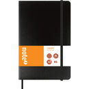 Caderno Agrafado B5 Capa dura com Elástico Preto Note!
