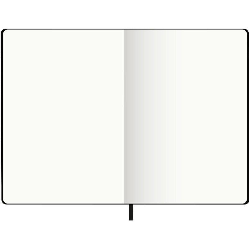 Caderno Agrafado B5 Capa dura com Elástico Liso Preto Note!