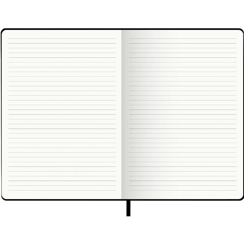 Caderno Agrafado B5 Capa dura com Elástico Pautado Preto Note!