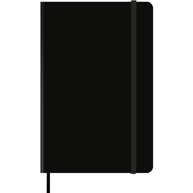 Caderno Agrafado B5 Capa dura com Elástico Pautado Preto Note!