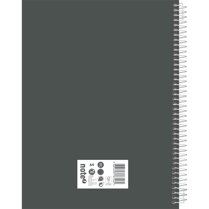 Caderno Espiral A4 80 Folhas 70G Liso Tecnoline Note!