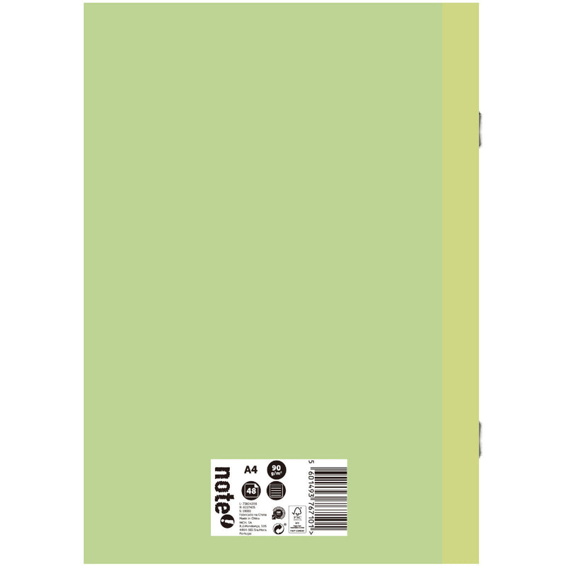 Caderno Agrafado A4 48 Folhas 90Gr Pautado Pastel Note!